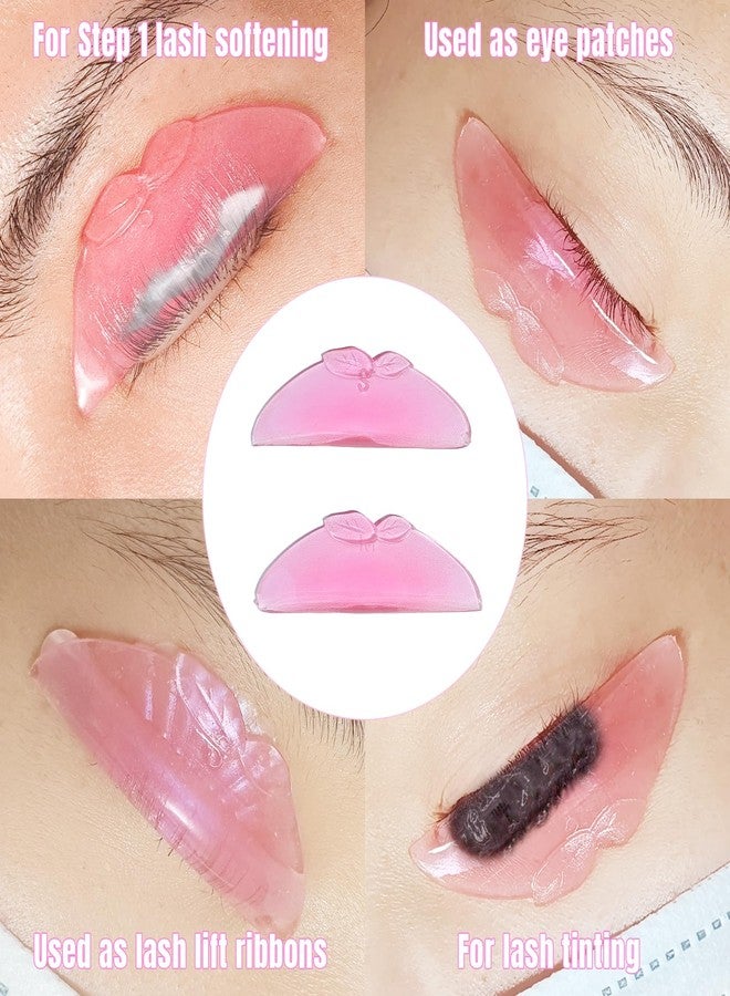 لي بيوتي وسادات رفع الرموش الكورية من ليبيوتي، الخطوة 1 فقط: دروع مسطحة لتنعيم الرموش بشكل أفضل، ذاتية اللصق، متعددة الوظائف كشريط رفع للعين، تصميم وردي خوخي، مقاسان (صغير/متوسط) - Image 3